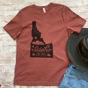 Idaho T-shirt Brick Red Size Large NWOT